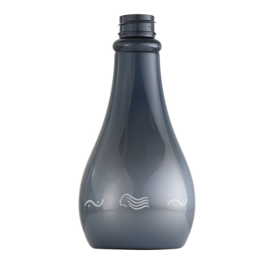 ผลิตในประเทศจีน 350ml ขวดเจลอาบน้ำสัตว์เลี้ยงหรูหราสีเทาเงินพร้อมขวดแชมพูเปล่าพิมพ์ลาย