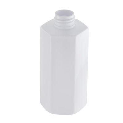 หกเหลี่ยมสีขาว 150ml ขวดโลชั่นพลาสติก 24mm ปาก Customized